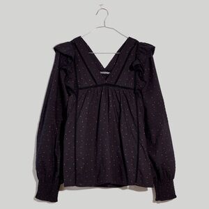 Madewell Voile Ruffled Pintuck Top